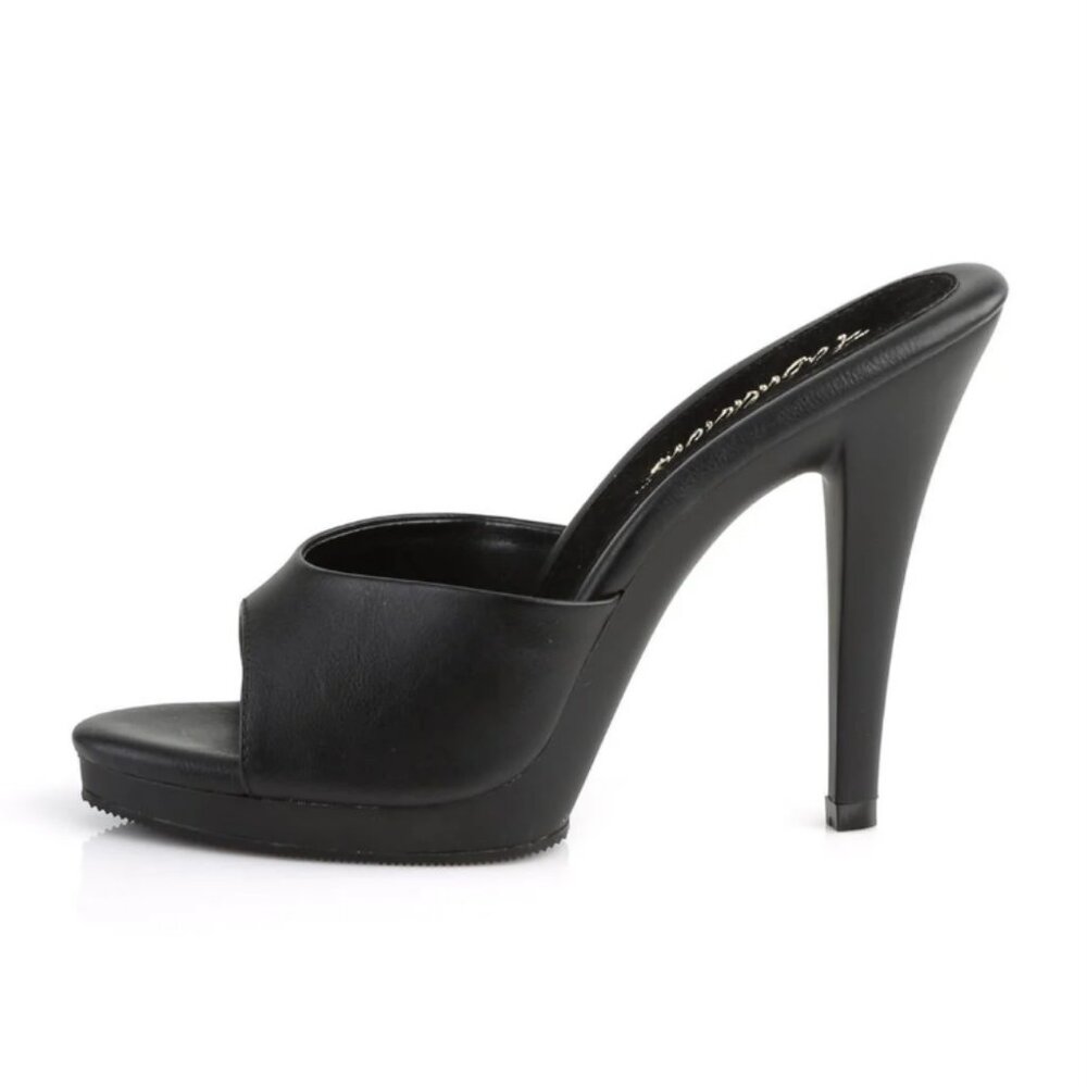 Fabulicious Platform Slide Mule Heels Sz 7